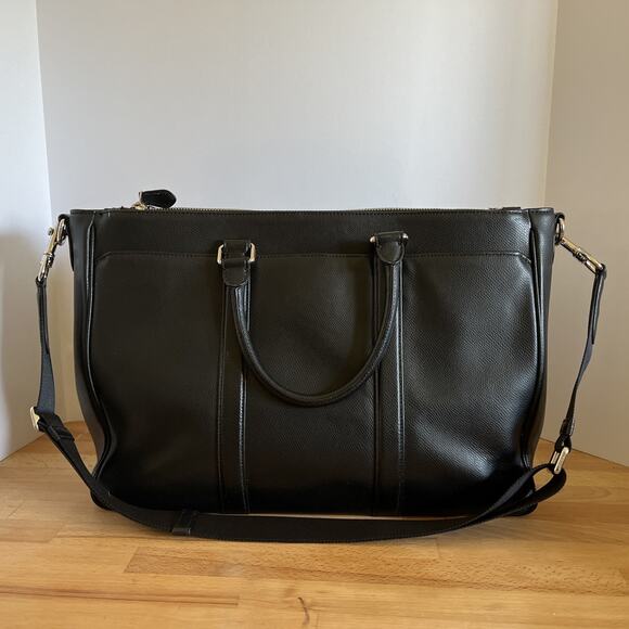 COACH Black Leather Metropolitan 2 Way Business Bag 71695 Academia Messenger - Picture 3 of 16